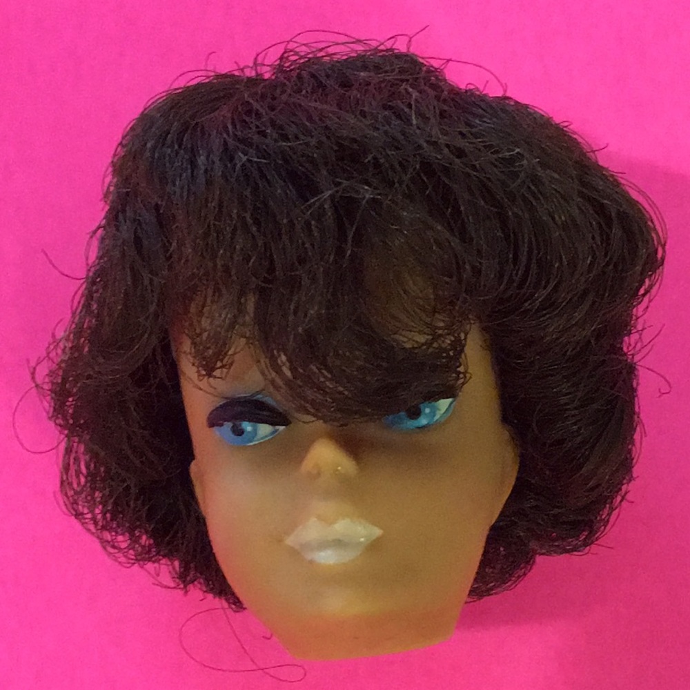 Vintage Barbie brunette bubble cut head only - Picture 1 of 5